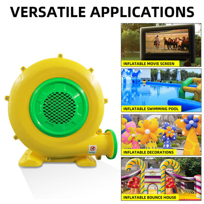 1100Watt/1.5HP High Power Air Blower for Large Inflatables, GONFLABLE Inflatable Bounce House Blower, Portable Fan Pump Leaf Blower Corded Commercial for Bouncy Castle, Jumper, Water Slide