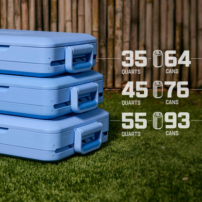 Coleman Snap 'N Go 55-Quart Collapsible Hard Cooler, Portable Hard-Sided Cooler with Waterproof Removable Liner, Space-Saving & Quick Set Up, 64 Hours Cold, Mussel Grey