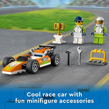 LEGO City Great Vehicles Race Car 60322 F1 Style Toy for Preschool Kids 4 Plus Years Old with Mechanic and Racing Driver Minifigures