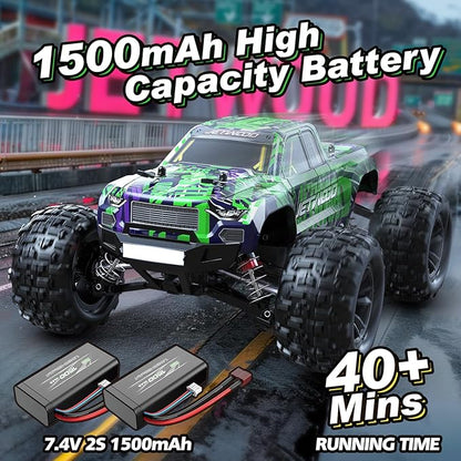 Jetwood 1/16 Fast Remote Control Car for Adults Electric 4WD RTR RC Cars High Speed RC Truck Gifts for Boys Max 38 kph Offroad RC JC16W with 2 Batteries