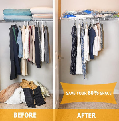 MEIQIHOME Vacuum Storage Bags, Space Saver Sealer Bags,Vacuum seal bags for clothing, Pillows, Comforters, Blankets, Bedding,Travel,8 LARGE