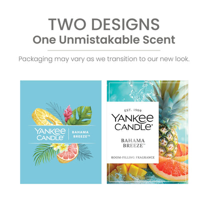 Yankee Candle Large Tumbler Scented Candle with up to 80 Hour Burn Time, Premium Plant Wax Blend for Consistent Burn, 20 oz Tumbler Candle with Room Filling Fragrance, Bahama Breeze