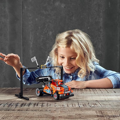 LEGO Technic Race Truck 42104 Pull-Back Model Truck Building Kit New 2020 (227 Pieces)