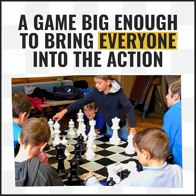 MegaChess Giant Chess Set Game with 12 Tall King - A Large Chess Set Yard Game for Families Looking for Outdoor Jumbo Games - 32 Large Pieces Made from Durable HDPE (Board Not Included)