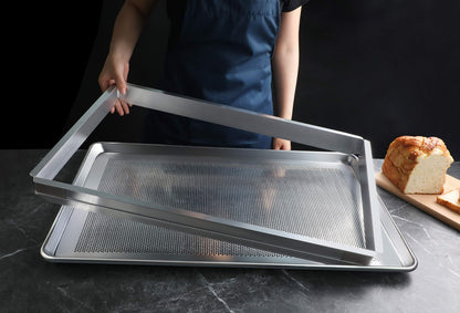 New Star Foodservice Commercial-Grade 18-Gauge Aluminum Sheet Pan/Bun Pan, Full Size, 18 L x 26 W x 1 H