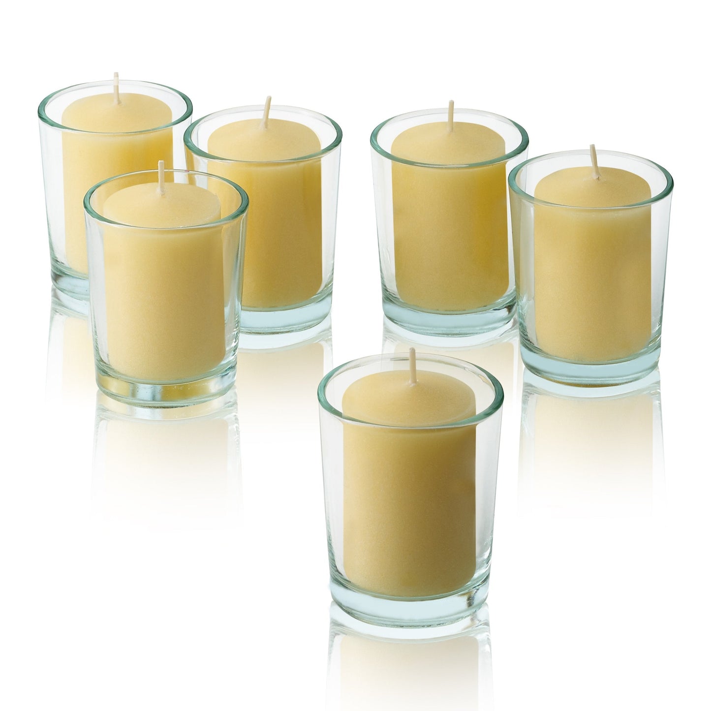 Light In The Dark Ivory Votive Candles - Box of 36 Unscented Bulk Candles - 15 Hour Burn Time - for Weddings, Restaurants, Parties, Spa and Decorations.