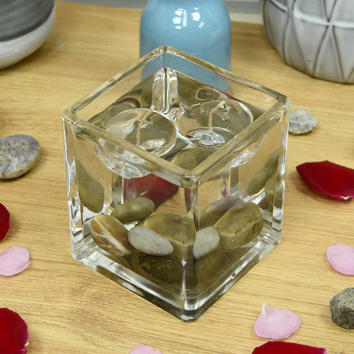 Zest Candle 12-Piece Floating Candles, 1.75-Inch, Clear Gel
