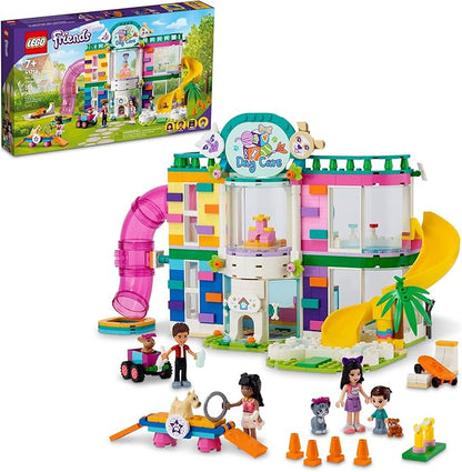 LEGO Friends Pet Day-Care Center 41718 Animal Set Heartlake City Toy Birthday Gifts for Kids Girls and Boys 7 Plus Years Old with Doggy Figure &amp 3 Mini Dolls