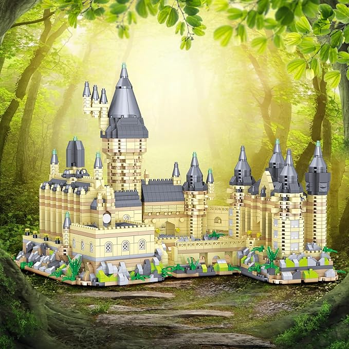 3000+PCS Micro Mini Blocks Magic Castle Building Blocks ToysCreative Ideals Hog Tower Building Sets Best Choice for 14+ Boys Girls or Adults