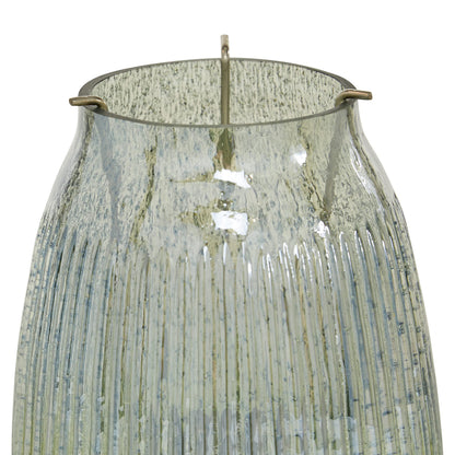 Deco 79 Glass Round Candle Holder, 6" x 6" x 7", Multi Colored