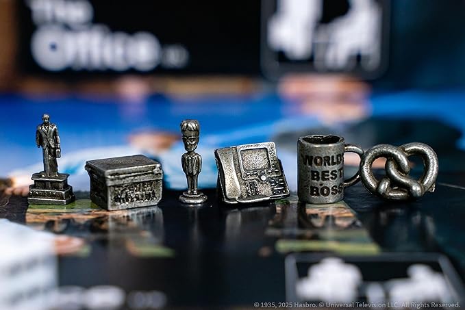 Monopoly: The Office Board Game Featuring World's Best Boss Mug Dundee Award Box of Paper &amp More Buy Sell Trade Scranton’s Locations from Reception to The Conference Room Officially License