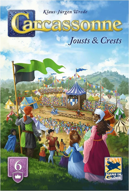 Hans Im Gluck Carcassonne Jousts &amp Crests Board Game Expansion - Compete in The King’s Tournament with Champions Prizes &amp Statues Family Fun for Kids &amp Adults Ages 8+ 2-5 Players 45 M