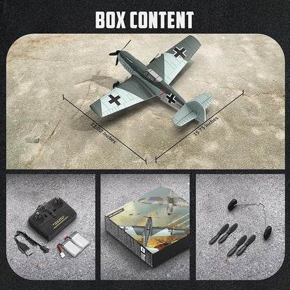 volantexrc RC Plane 3 Channel Remote Control Airplane Fighter Toys 2.4GHz 6-axis Gyro Stabilizer RTF Glider Aircraft Plane Easy to Fly for Adults Beginners (BF109)