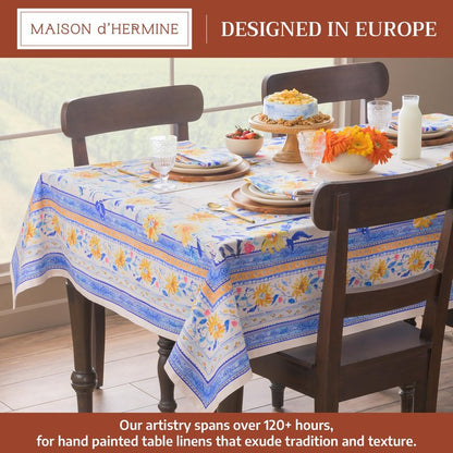 Maison d' Hermine Table Cloth Rectangle Table 100% Cotton 70 x 120 Inches Tablecloth Reusable Decorative for Dining Kitchen Room Farmhouse Home Gifts for Mothers Day Spring Summer - Girassol
