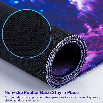 Canjoy Gaming Mouse Pad, 31.5x15.7inch Large Extended Mousepad Big Computer Desk mat for Keyboard and Mouse Full Desk Mouse Mat with Non-Slip & Rubber Base