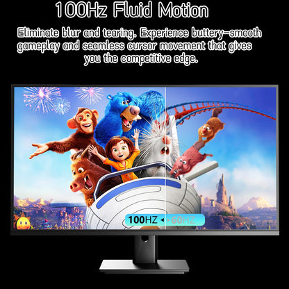 Pisichen Touchscreen Monitor 27" 2K 100Hz Gaming Monitor, QHD 2560x1440 IPS PC Monitors, 10-Point Touch Screen Computer Monitors, with USB C HDMI DP Ports, Built-in Speakers