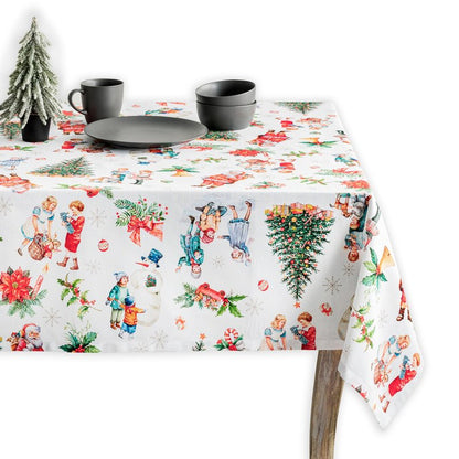 Maison d' Hermine Table Cloth Rectangle Table 100% Cotton 60 x 90 Inches Fall Tablecloth Reusable Everyday Use for Thanksgiving Christmas Decorations Dining Farmhouse Party (Chromo)