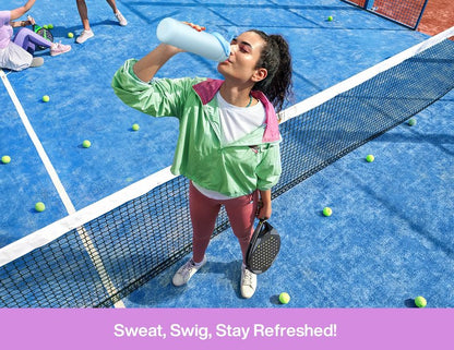 POWCAN 26 oz Insulated Water Bottle with 2-in-1 Straw and Spout Lid, Keep Cold 24H, Leak-Proof, Fits in Car Cup Holder, Stainless Steel Water Bottle for Sports, Travel, Gift and School (Cherry Pop)