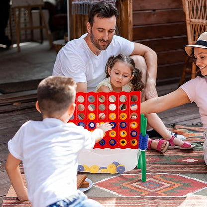1.9 Feet Giant 4 in A Row Game Jumbo 4-to-Score Connect Game Set for Kids &amp Adults Outdoor Yard Lawn &amp Indoor Floor Play Family Game Night &amp Party Board Games Grand Birthday Easter Gif