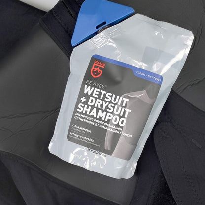 GEAR AID Wetsuit, Drysuit Cleaner and Conditioner – Wash Away Salt, Chlorine, and Residue with Concentrated Shampoo, Keeps Gear Fresh, Durable, and Ready for Use, 10 fl oz