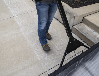 Buyers Products SaltDogg WB400 Walk Behind Drop Spreader, 2.5 cu ft Poly Hopper (200 lb), Stainless Frame/Agitator, 44 in Path, 13 in Pneumatic Tires, Rain Cover & Screen, Made in USA
