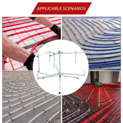 Anrain Pex Tube Uncoiler for 3/8'' to 1'' Pex Tubing, Maximum Load 330 Pounds, Iron Material, Silver Color, Industrial Tubing, Hardware Tubing, Radiant Potable Water Applications