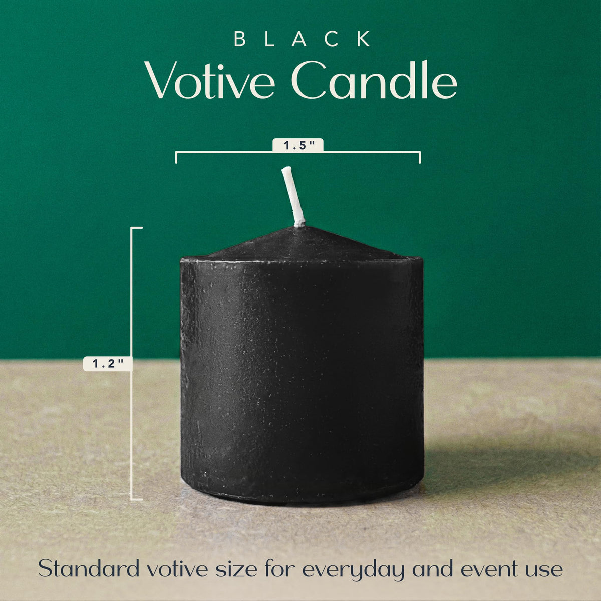 Royal Imports Votive Candles Unscented Candles for Wedding Centerpieces Black, Pack of 72 Dripless Wax for Parties, Aromatherapy, Devotional, Home Décor, Spas & Holiday Gifts