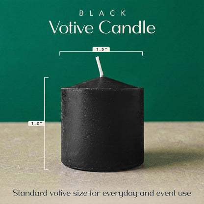 Royal Imports Votive Candles Unscented Candles for Wedding Centerpieces Black, Pack of 72 Dripless Wax for Parties, Aromatherapy, Devotional, Home Décor, Spas & Holiday Gifts
