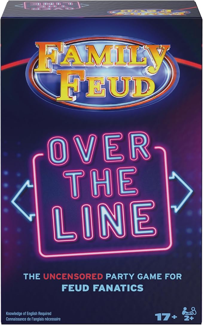 Spin Master Games Family Feud: Over the Line Adult Party Game The Classic Survey Says Guessing Game that Goes Beyond Family Fun Night for Teens &amp Adults Friendsgiving 2+ Players for Ages 17