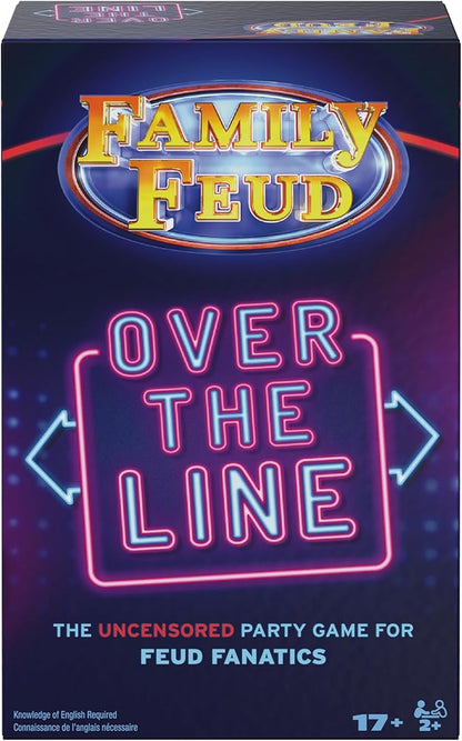 Spin Master Games Family Feud: Over the Line Adult Party Game The Classic Survey Says Guessing Game that Goes Beyond Family Fun Night for Teens &amp Adults Friendsgiving 2+ Players for Ages 17