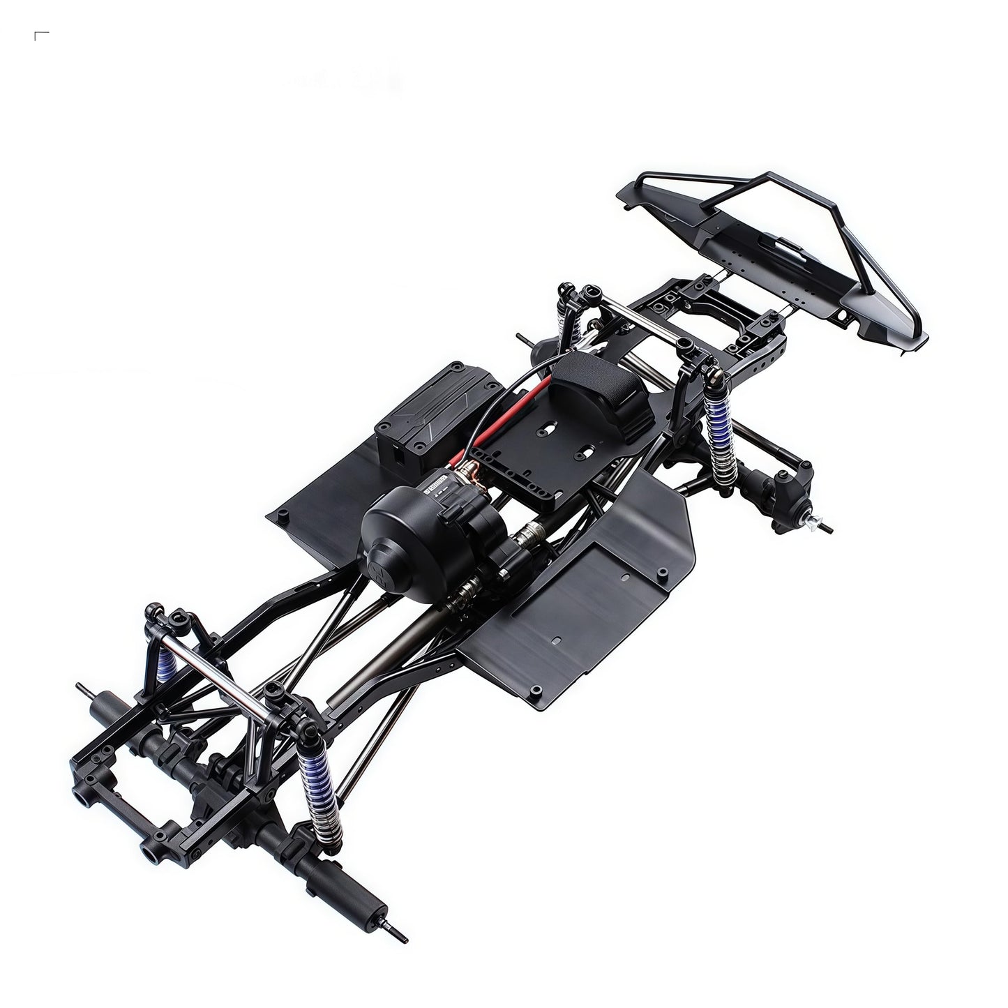 AMK 313mm Assembled RC Chassis with Wheels, Frame Kit for 1/10 RC Crawler SCX10 SCX10 II 90046 90047, Metal Chassis for DIY Upgrade