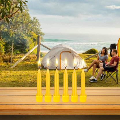 Mega Candles 10 pcs Scented Citronella Taper Candles, Paraffin Wax Candle 4 Inch Tall x 5/8 Inch Diameter, Indoor & Outdoor Use, Camping, Festivities, Events, Party Usage, Patio, Barbecue BBQ, Picnics