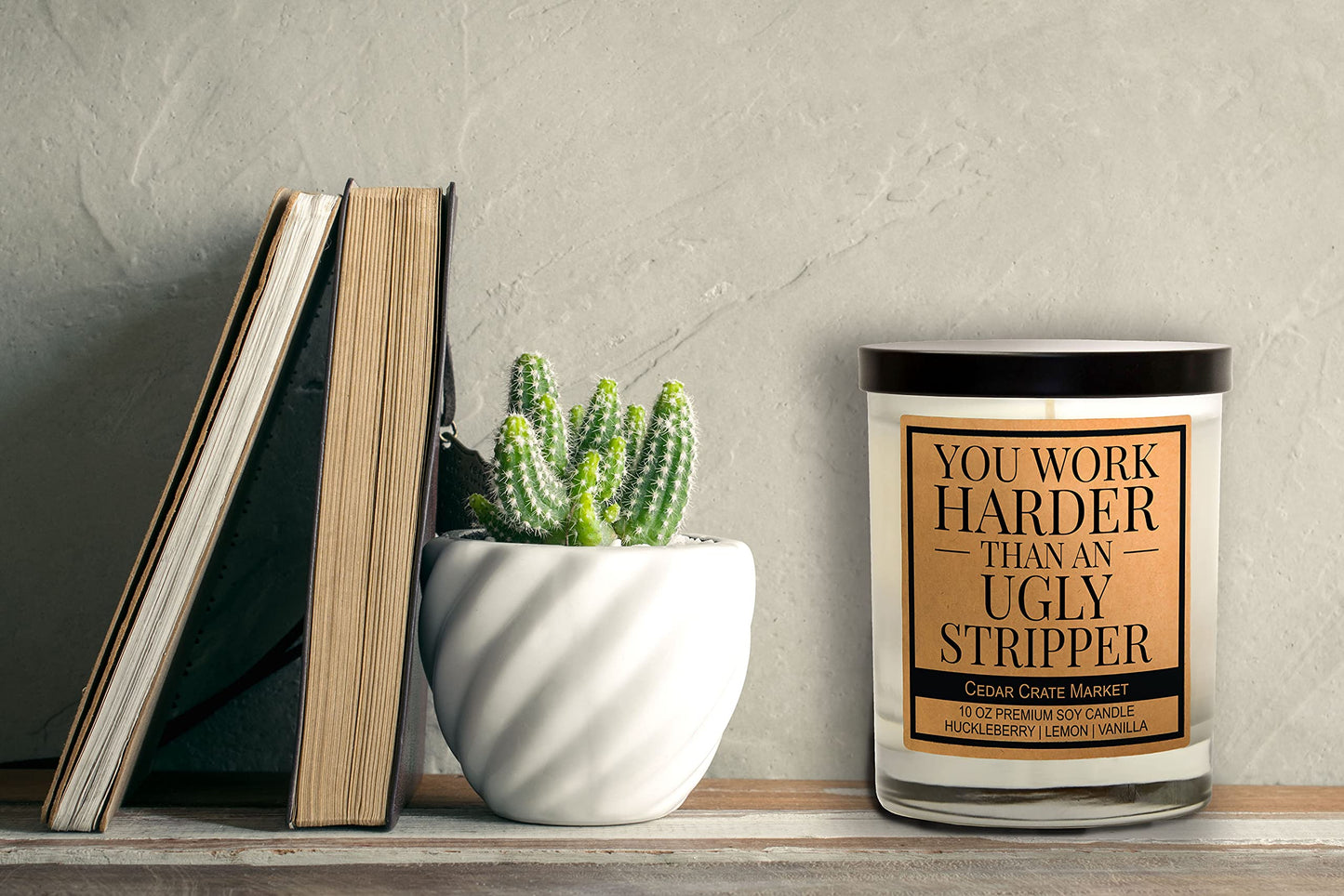 Cedar Crate Market - Funny Candles for Women, Men, Adult Humor - Coworker Gifts for Women Birthday - Retirement, Friendship Presents for Her, Leaving, Going Away, Work Bestie, Boss, Scented Candle