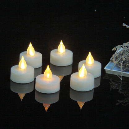 6 Flameless Tealight Candles with Remote and Timer Flickering Battery Operated Electric LED Tea Lights Halloween Jack-O-Lantern Pumpkin Wedding Centerpieces Christmas Party Decorations Batteries Incl.