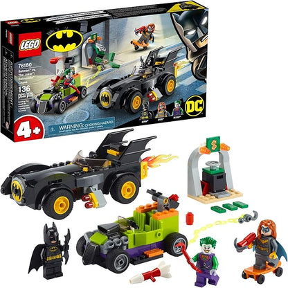 LEGO DC Batman: Batman vs. The Joker: Batmobile Chase Building Toy Includes Batman Batgirl and The Joker Minifigures Plus Buildable Batmobile and Hot Rod New 2021 (136 Pieces) Multi Color
