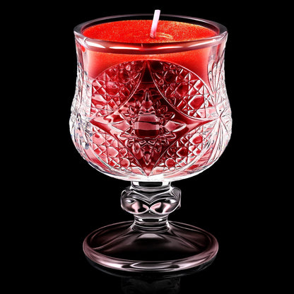 Tisancy Tiny Low Temperature Candles -Wine Red Goblet Shaped Body Safe Scented Tea Lights, Low Heat Decorative Candles for Lover, Couples, Home, Valentines Gifts, Wedding & Romantic Ambiance