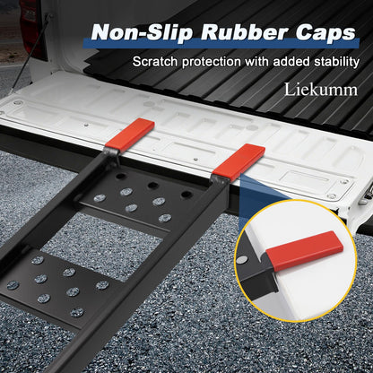 LIEKUMM 83" ATV Ramps 2-Pack, 960 lbs Capacity Folding Loading Ramps for Pickup Trucks, Heavy Duty Truck Ramps for Trailer, Lawn Mower (Black)