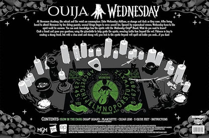 Ouija: Wednesday | Inspired by the Popular Original Series Wednesday | Collectible Classic Ouija Board Game | Officially Licensed Game and Merchandise | Glow in the Dark Board | 2-4 Players Ages 8+