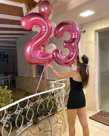 Pink Number 0 Balloon 40 Inch, 0 Balloon Number for 10th 20th 30th 40th 50th 60th Birthday Decorations, Pink Party Supplies