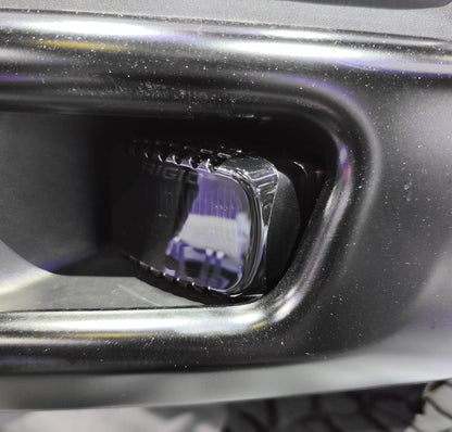iJDMTOY LED Pod Fog Light Shield Covers, Dark Tinted, Compatible with 2021-up Ford F-150 Raptor & 2022-up Bronco Raptor
