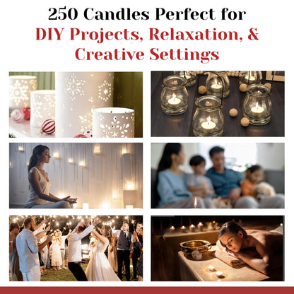 Tea Light Candles in Metal Cups - 4.5 Hours Clean, Long Burning White Unscented Tea Candles - 500 Candles - Votive Bulk for Romantic Dinner, Wedding, Spa & Hotels by PARNOO
