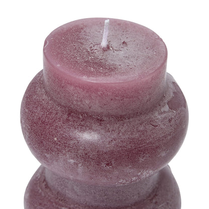 Creative Co-Op Unscented Totem Pillar, Pinot Candles, 3" L x 3" W x 9" H, Purple