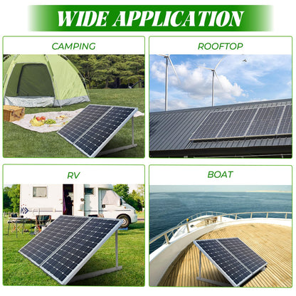 45inch Solar Panel Mounting Brackets, 4 Sets Solar Panel Mounting Kit for 100-400 Watts Solar Panel, 0 to 90° Adjustable Solar Panel Mounting Rails, Lightweight Aluminum Solar Panel Stand