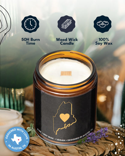 Maine Candle, Unique Maine Themed Gifts for Men and Women, Best State Souvenir Gifts for Moving Away, Thoughtful Home Sick Presents, Ideal for Birthday, Christmas, Graduation, Gift Ready