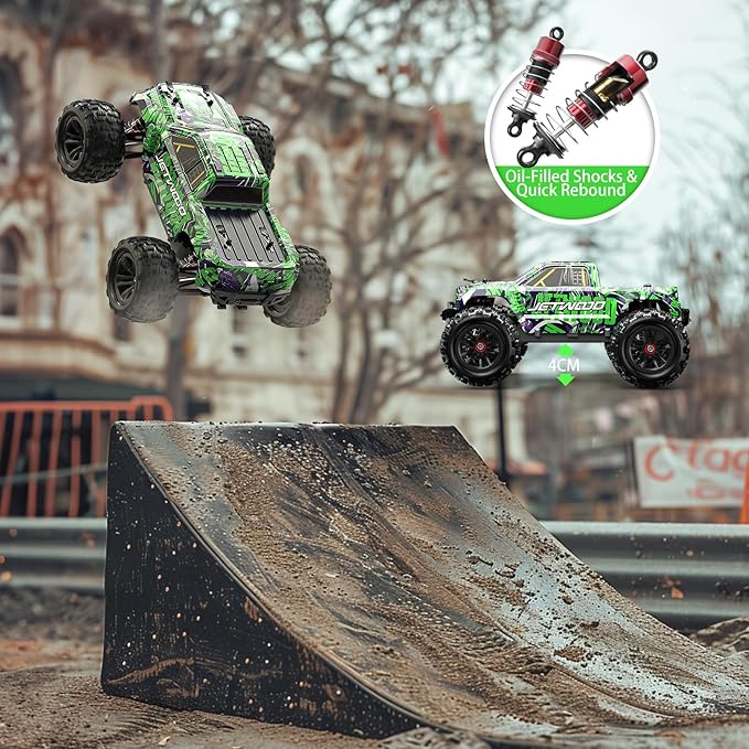 Jetwood 1/16 Fast Remote Control Car for Adults Electric 4WD RTR RC Cars High Speed RC Truck Gifts for Boys Max 38 kph Offroad RC JC16W with 2 Batteries