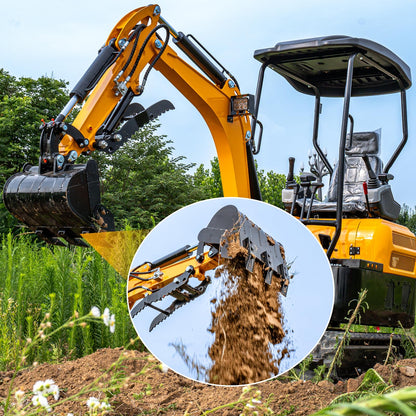 DANWIWEE Mini Excavator Digging 11.8in Bucket Attachments for Mini Excavator, 300mm Trench Buckets with Metal Teeth Fit for 1-2 Tons Mini Excavator, Small Digger Buckets Excavator Backhoe Attachments