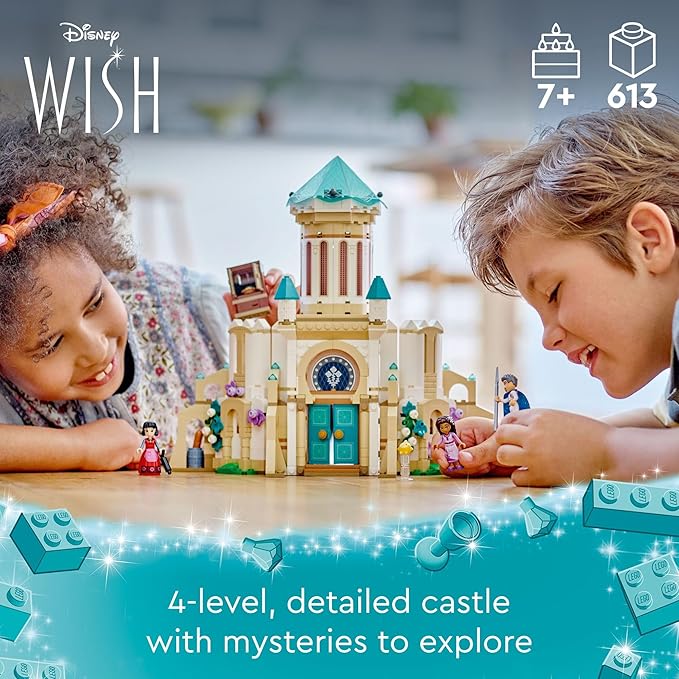 LEGO Disney Wish: King Magnifico’s Castle 43224 Building Toy Set A Collectible Set for Kids Ages 7 and up to Play Out Favorite Scenes from The Disney Movie Inspire Pretend Play Within The Palace