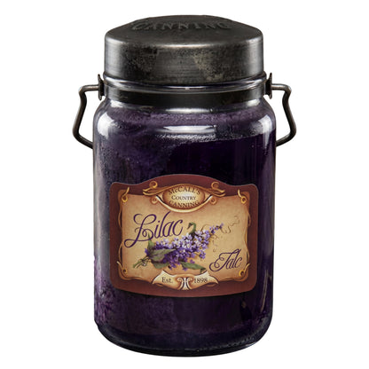 McCall’s Candles | Lilac | 26 oz Scented Candle | USA-Poured | Vintage Rustic Jar with Carrying Handle | Blooming Lilac & Spring Breeze Fragrance