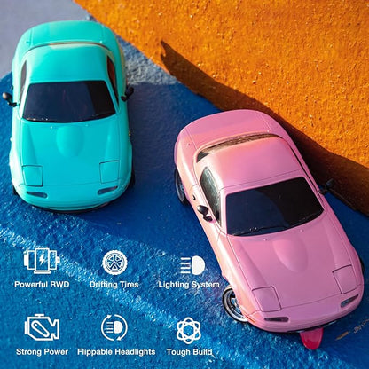 LDRC 1804 RC Drift Car RTR 1/18 Mazda MX-5 Mini Racer 2.4G RWD Gyro LED Light On-Road Remote Control Drifting Racing Vehicles Models for Adults