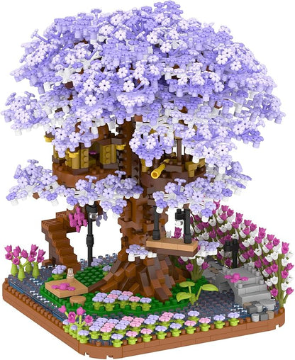 Cherry Blossom Bonsai Tree Building Set Flowers Tree House Model Sets for Adults 2200Pcs Micro Bricks Collectible Creative Gifts for Adults Girls Boys 14+